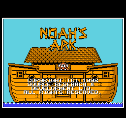 Noah's Ark title screen for NES